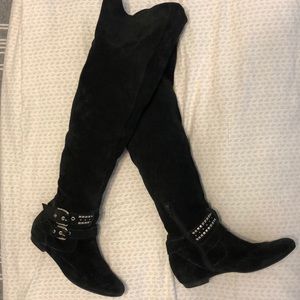 BCBGeneration Cristina black suede tall boots